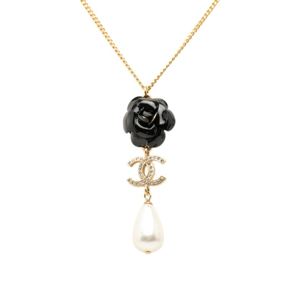CHANEL Black Pearl Logo Necklace - Picture 1 of 6
